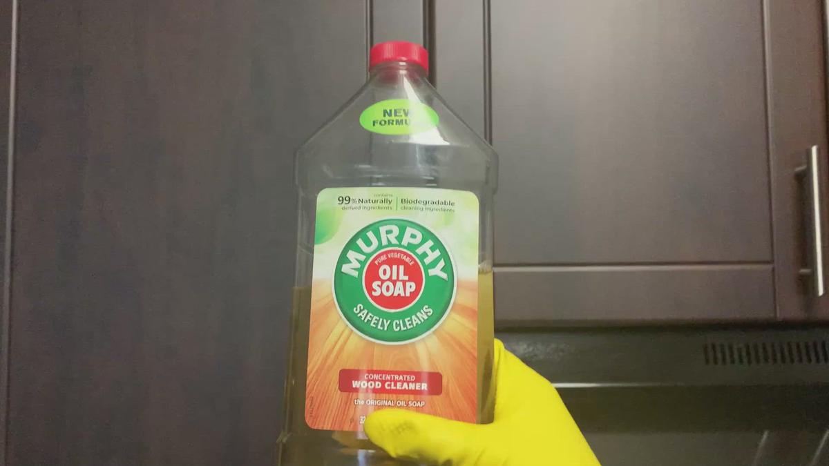 'Video thumbnail for how to clean kitchen cabinets with murphy's oil soap'