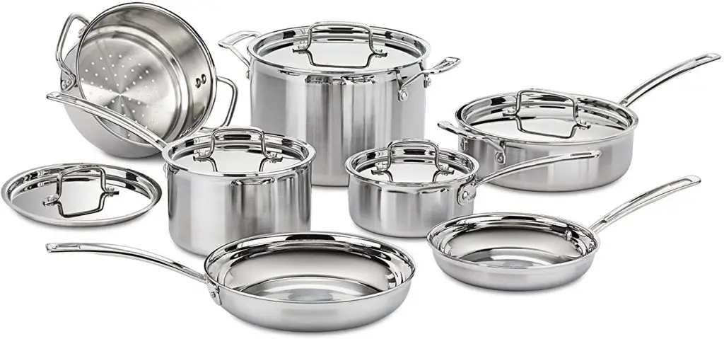 Best Nonstick Induction Cookware : Cuisinart Multiclad Pro Stainless Steel Cookware Set