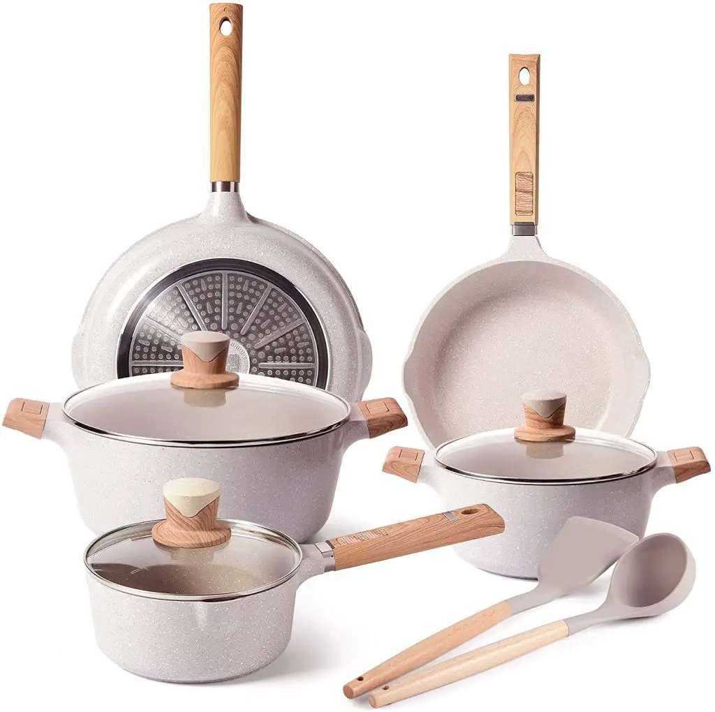 Best Nonstick Induction Cookware : VONIKI Pots and Pans Set Nonstick Cooking Pots