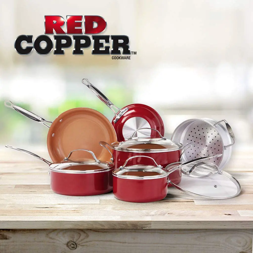 red copper and copper chef