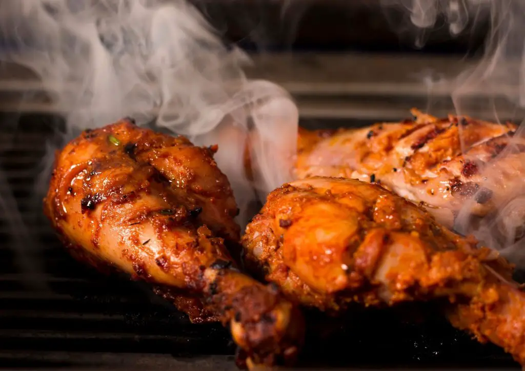 marinade barbecue chicken on the grill