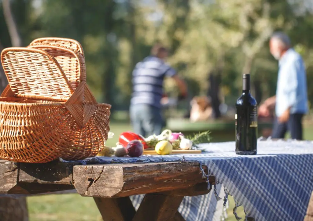 Plan The Ultimate Picnic: use a small table